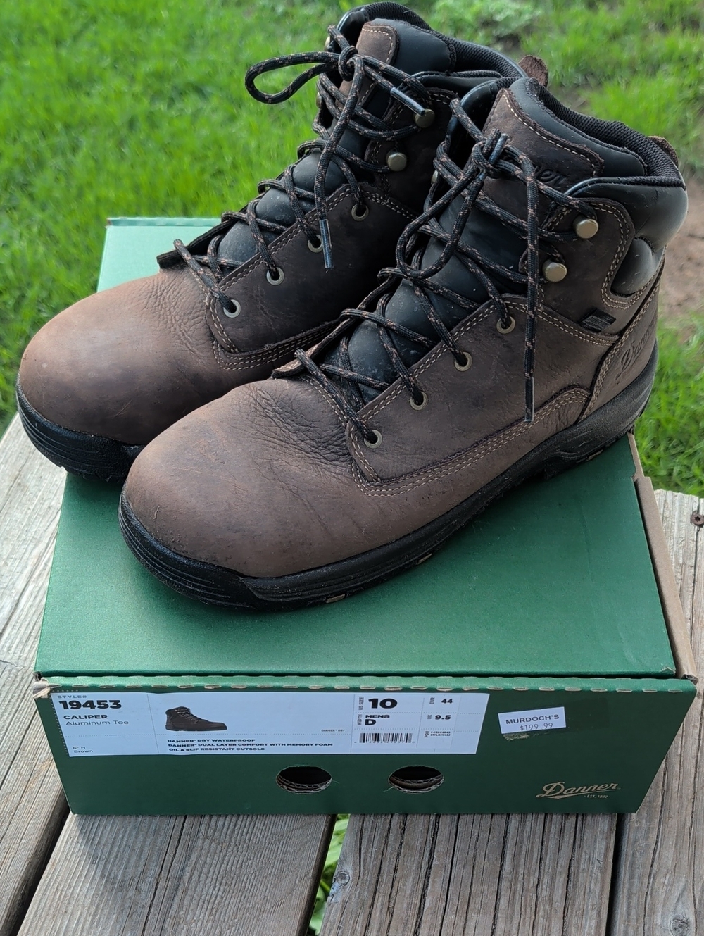 Danner Brown Leather Lace-Up Waterproof Hiking Boots